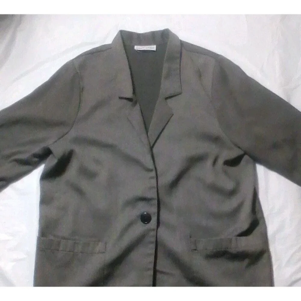 Kenneth Mitchell Blazer Size 38 Gray Women's One Button Jacket Adult Preppy Coat